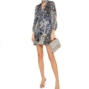 alice and olivia Rita Blouson Print Dress 6